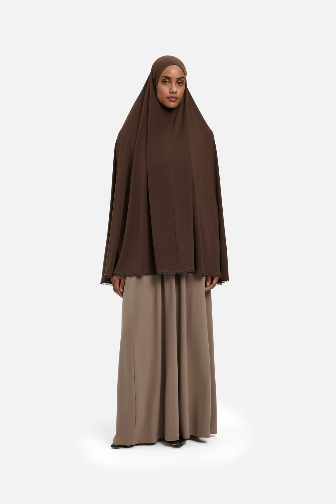 Le Picot Edge Khimar | Burnt Mocha