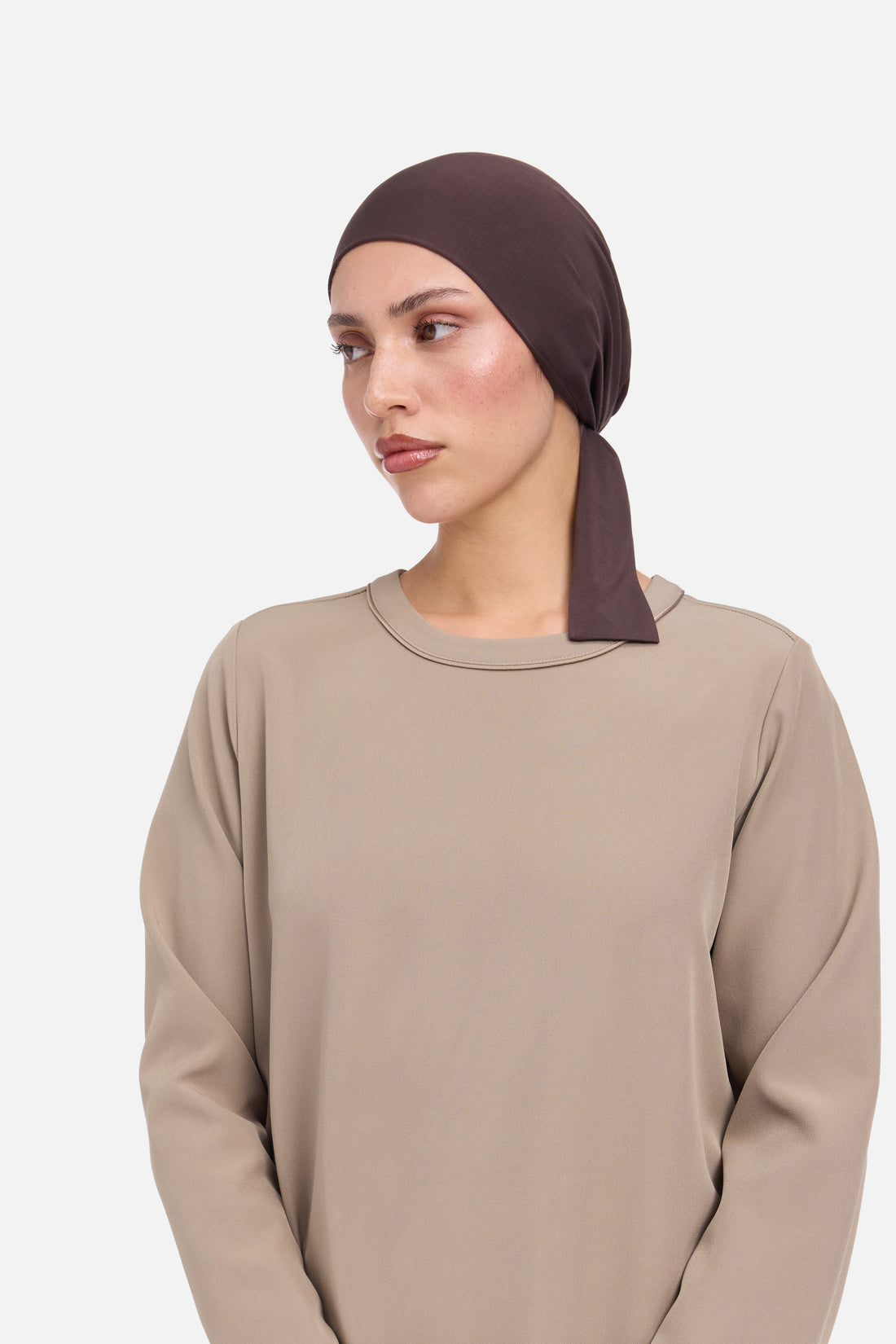 Bambou Tied Sous-Foulard | Dark Brown