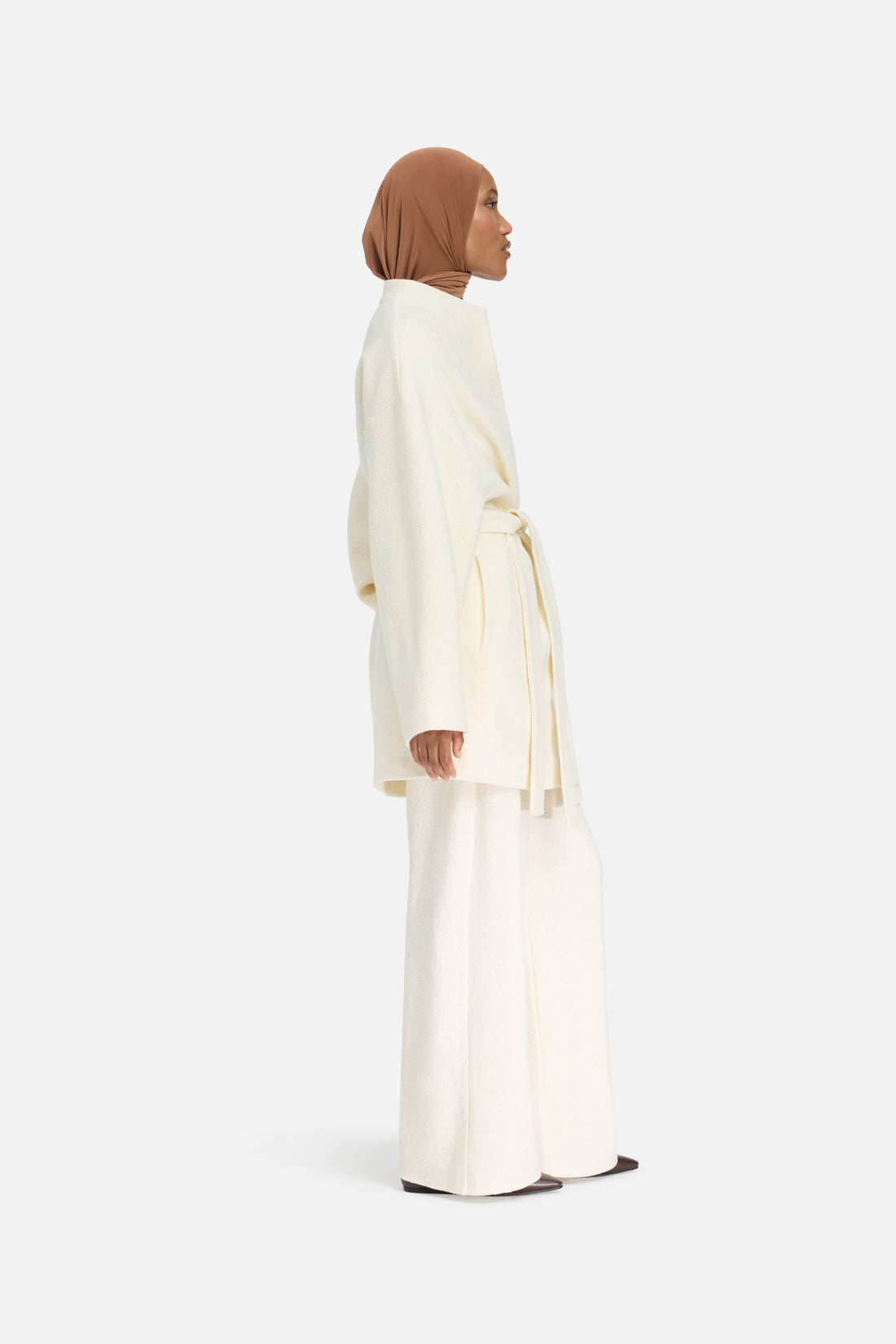 Boucle Jersey Veste | Cloud White