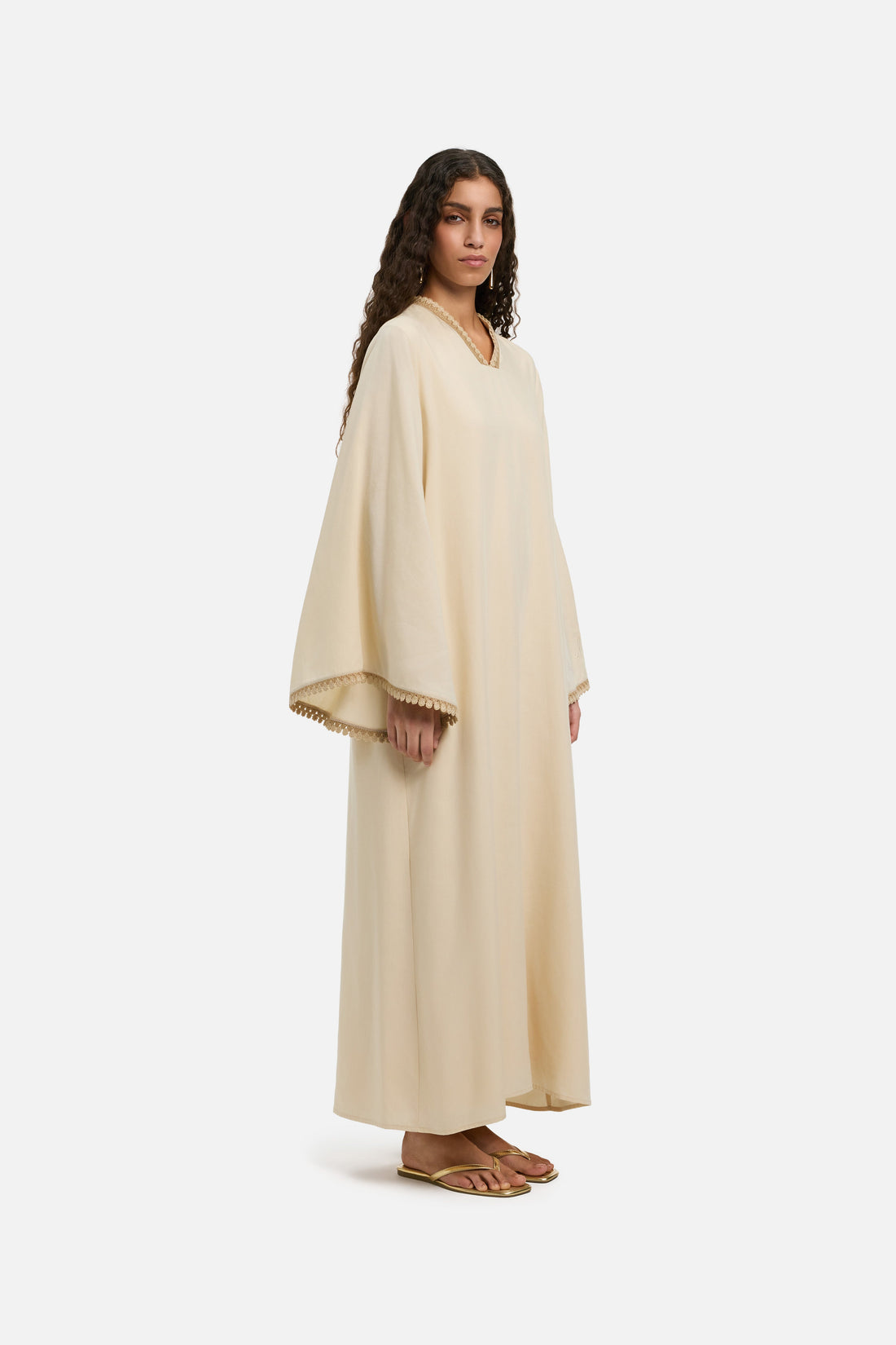 Detailed Robe Caftan | Sand
