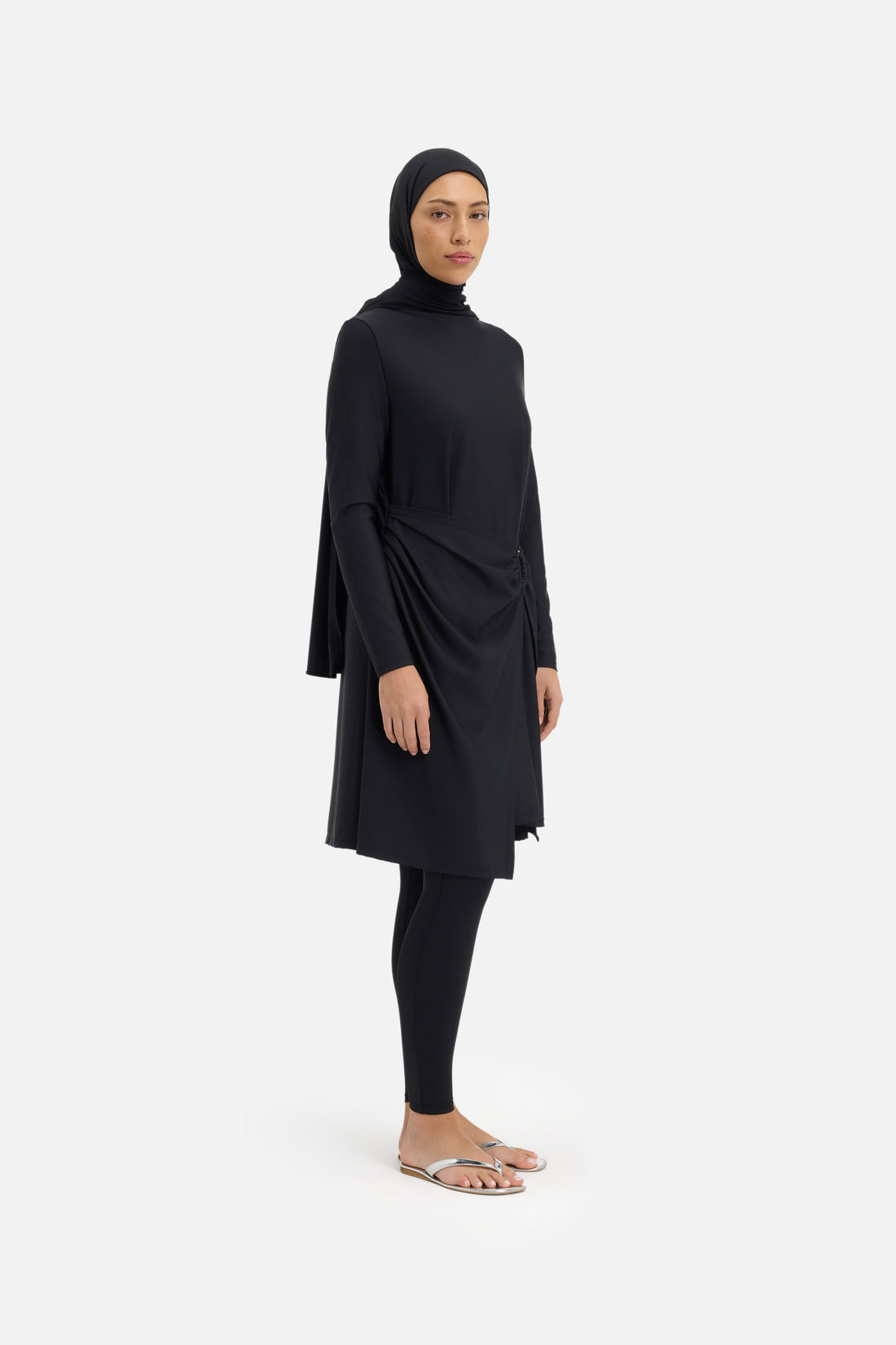 Froncé Robe de Bain | Black