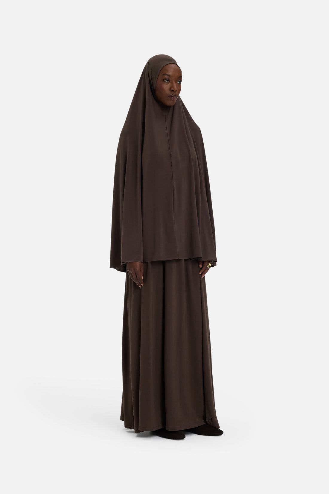 Premium Jersey Prayer Jupe | Dark Brown