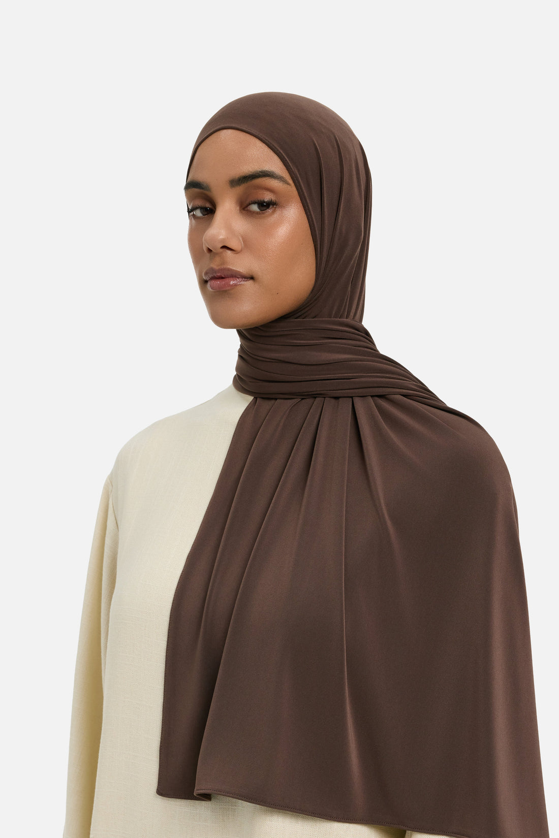 Premium Jersey Écharpe | Dark Brown