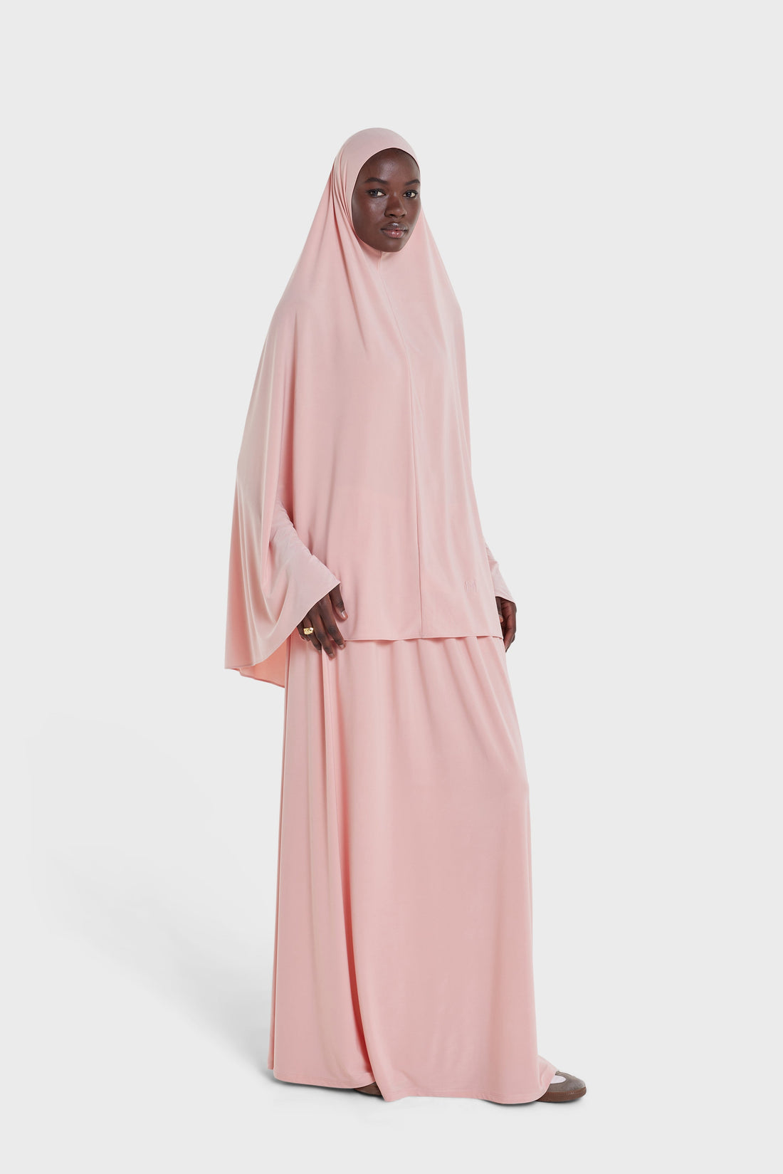 Premium Jersey Prayer Jupe | Peach Pink