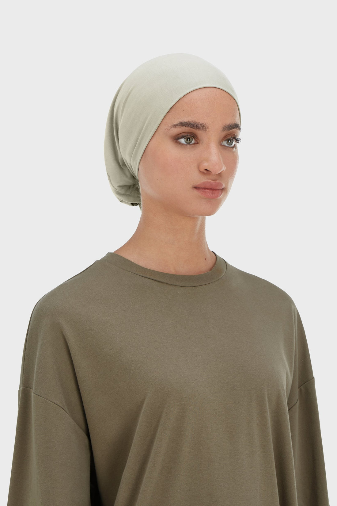Bambou Tied Sous-Foulard | Moss Gray