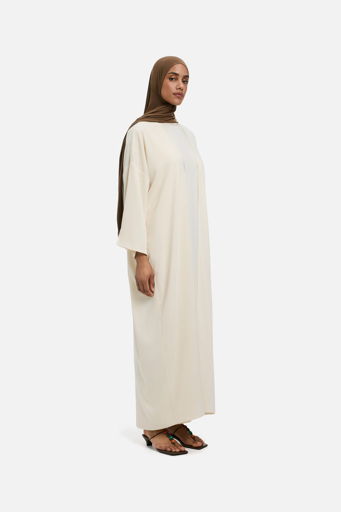Sleeveless Tissé Robe Court | Off White