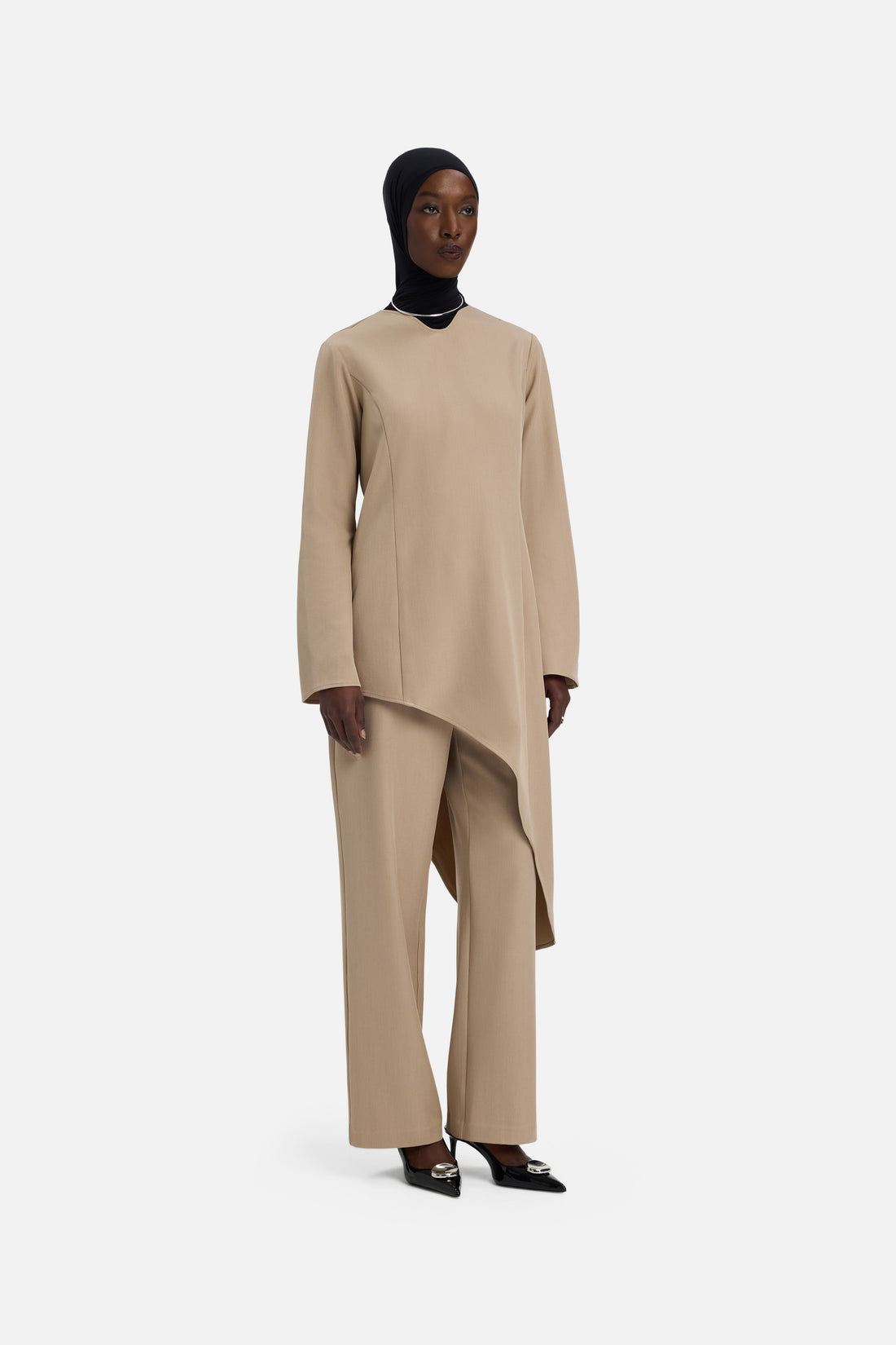 Straight Cut Tailored Pantalon | Mocha