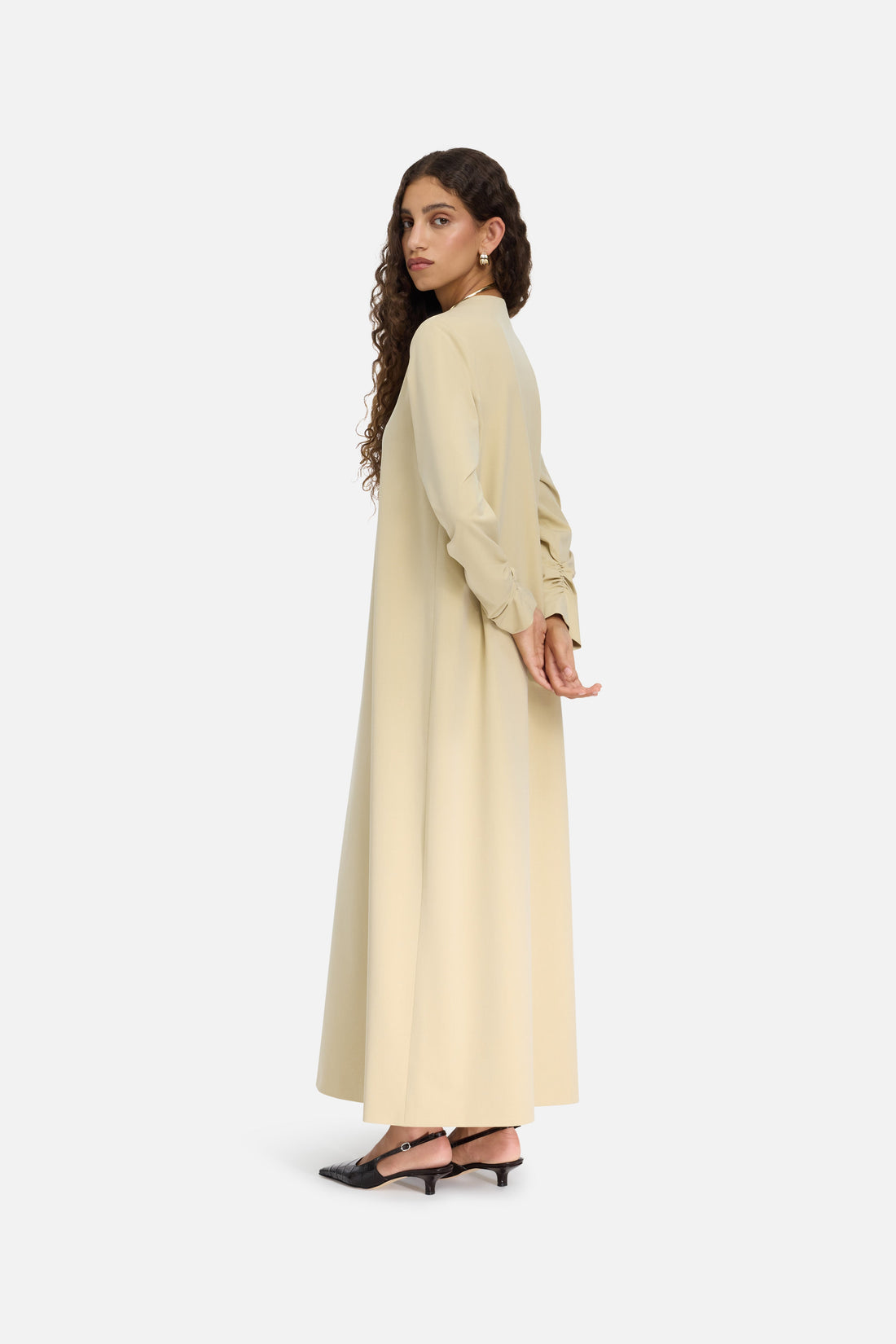 Tailored Col en V Robe | Desert Clay